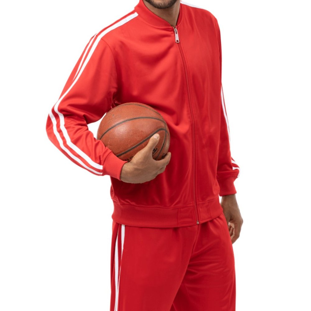 MONTIQUE RED 2 PIECE JOGGER WARM UP SUIT JS -
